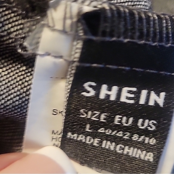 SHEIN Navy Sleeveless NWOT Denim Ruffle Dress - Picture 3 of 3